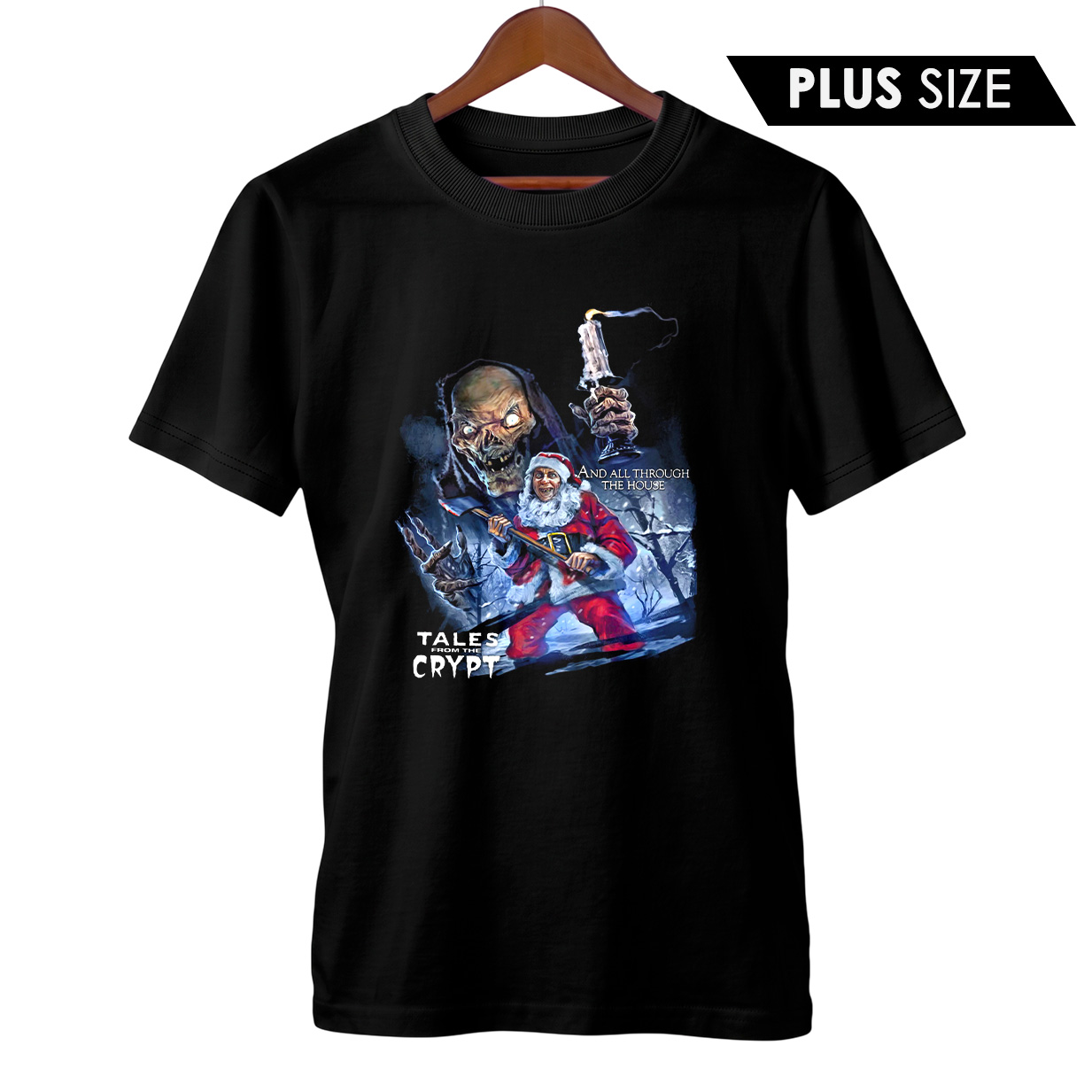 Camiseta Plus Size Contos da Cripta | Terror na Noite de Natal | Série de Terror