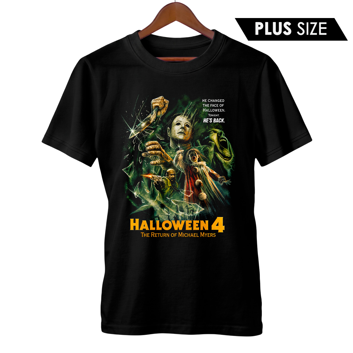 Camiseta Plus Size Halloween 4 | O Retorno de Michael Myers | Filme de Terror
