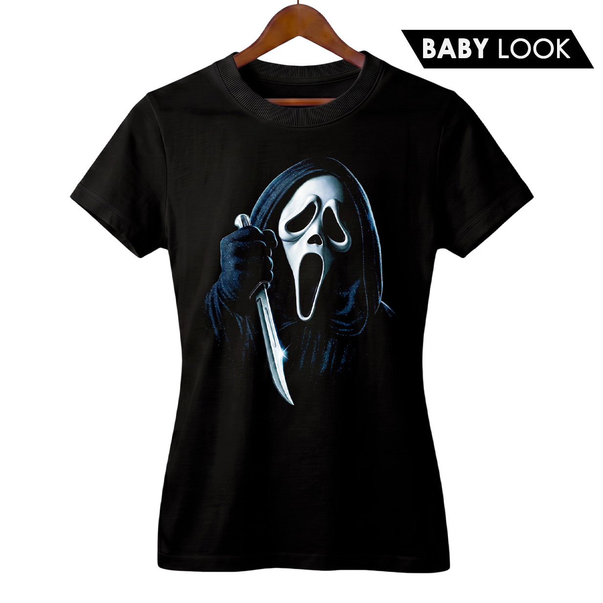 Baby Look Feminina Pânico | A Máscara do Ghostface | Filme de Terror