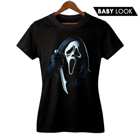 Baby Look Feminina Pânico | A Máscara do Ghostface | Filme de Terror