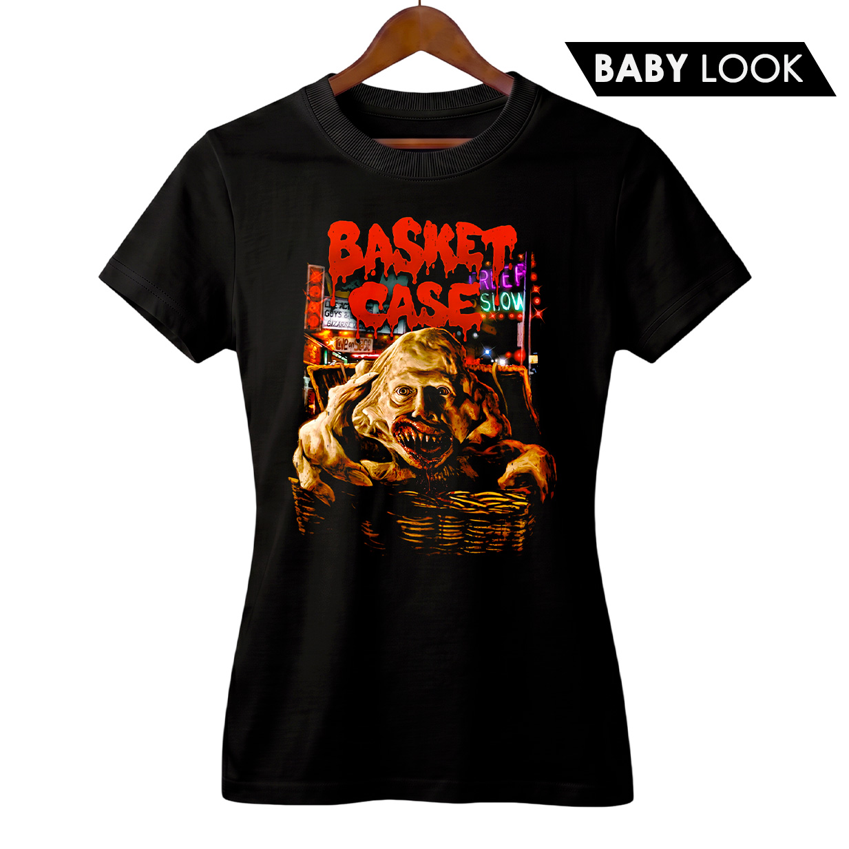 Baby Look Feminina Basket Case - O Mistério do Cesto | Filme de Terror