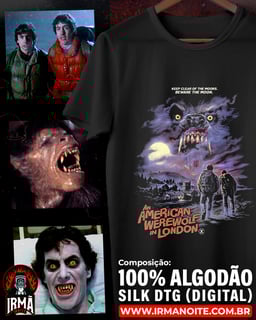Nome do produto Camiseta Plus Size Um Lobisomem Americano em Londres Filme Terror Estampa Exclusiva