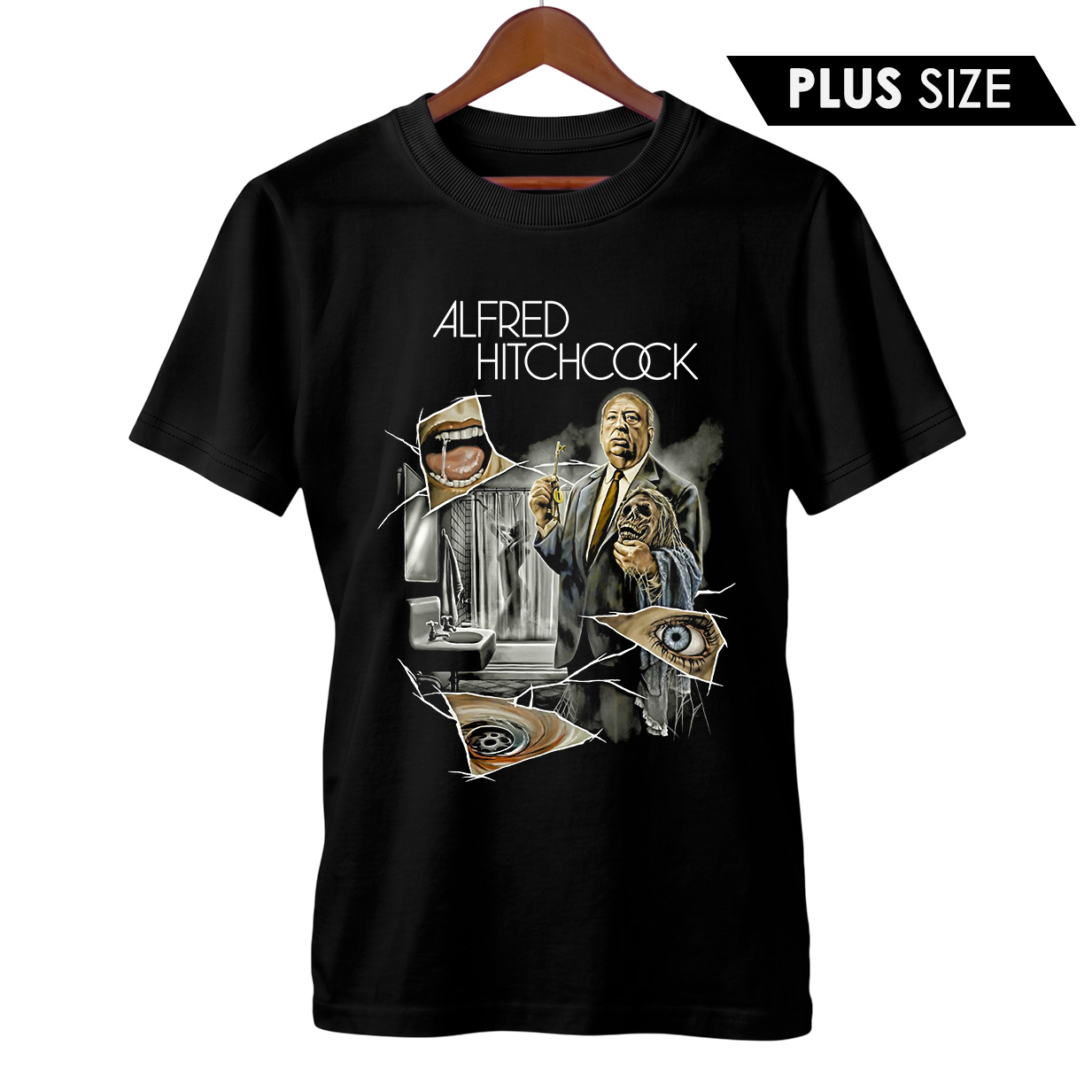 Camiseta Plus Size Alfred Hitchcock | Filme de Terror