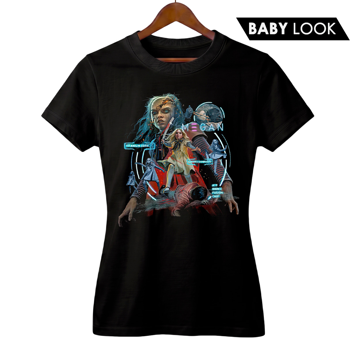 Baby Look Feminina MEGAN | Boneca Assassina | Filme de Terror