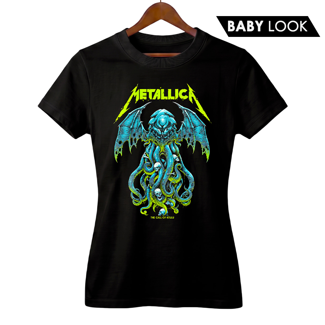 Baby Look Feminina Metallica | The Call of Ktulu | Rock