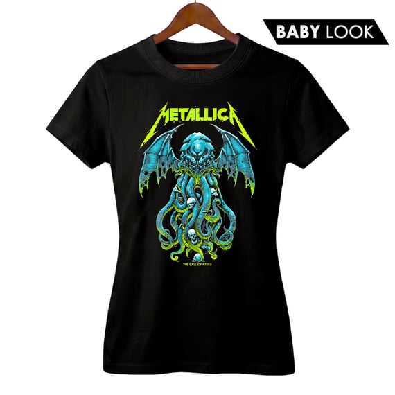 Baby Look Feminina Metallica | The Call of Ktulu | Rock