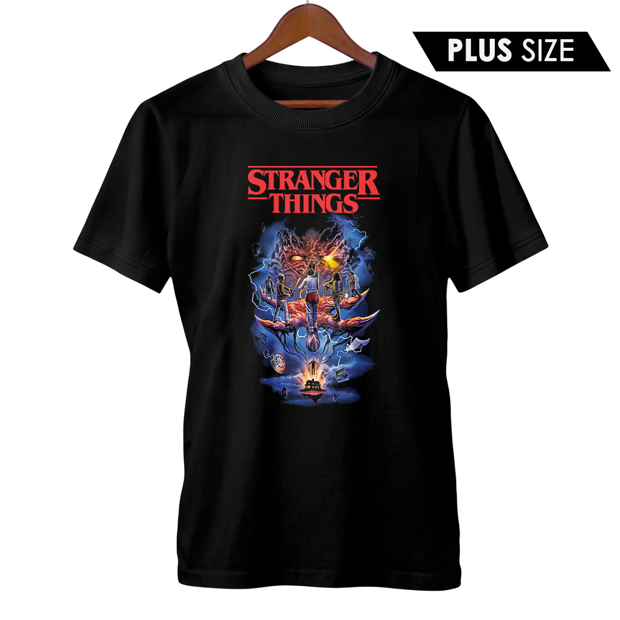 Camiseta Plus Size Stranger Things | Série de Terror