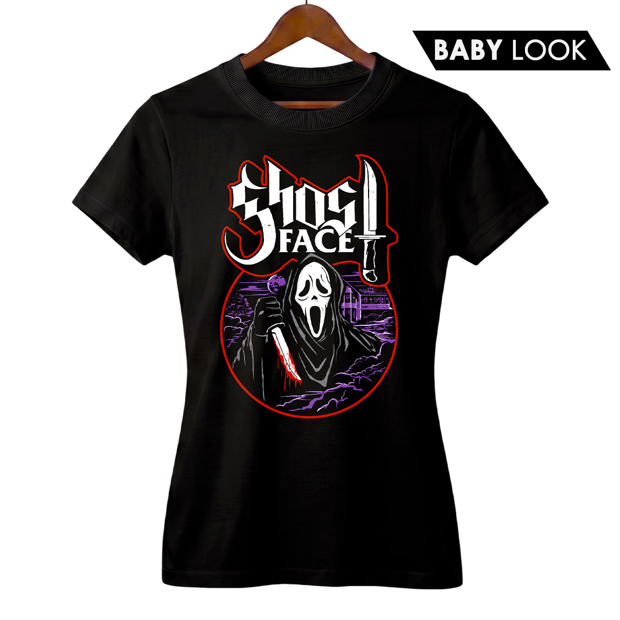 Baby Look Feminina GhostFace 