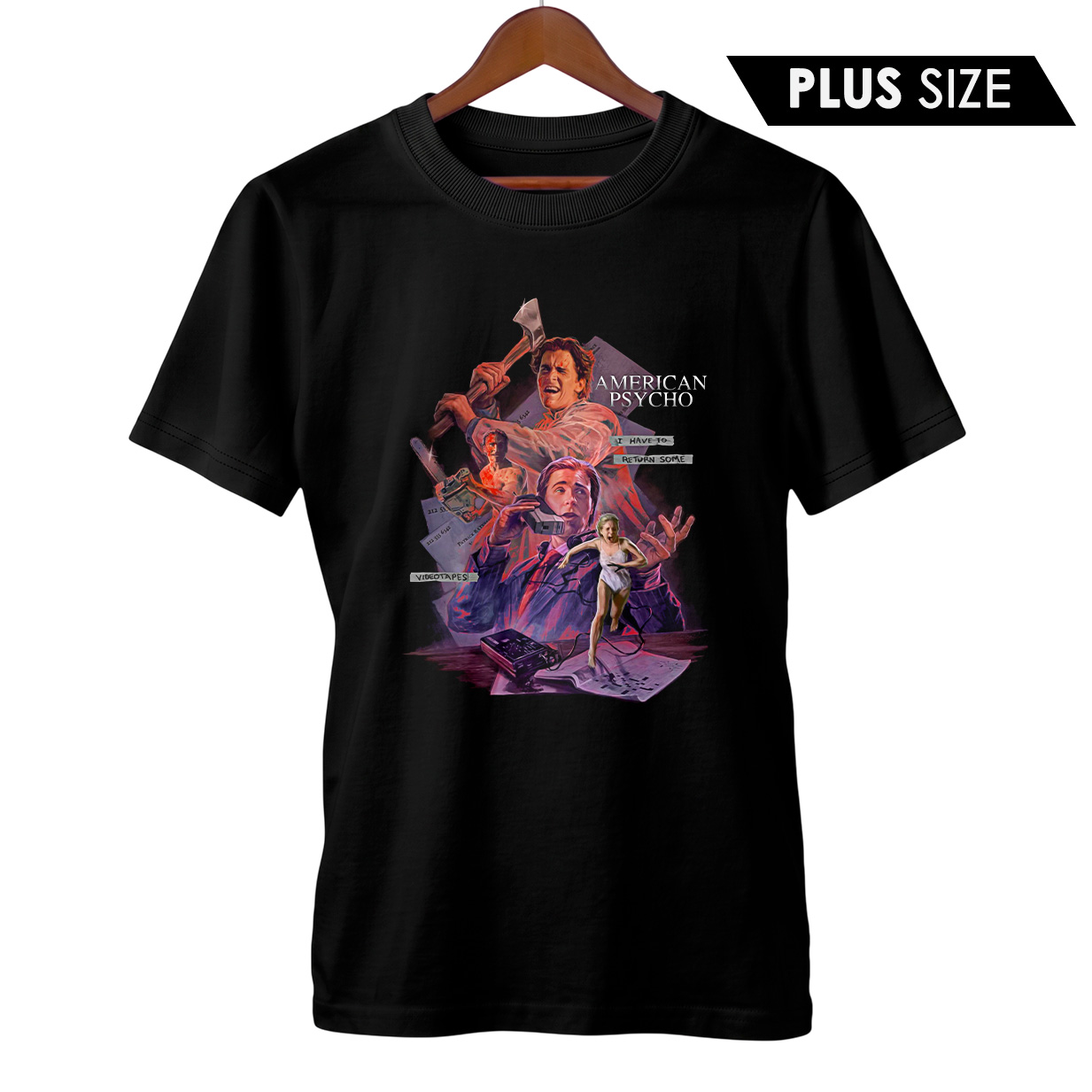 Camiseta Plus Size Psicopata Americano  | Filme de Terror