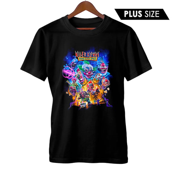 Camiseta Plus Size Palhaços Assassinos | Invasão Cósmica | Filme de Terror