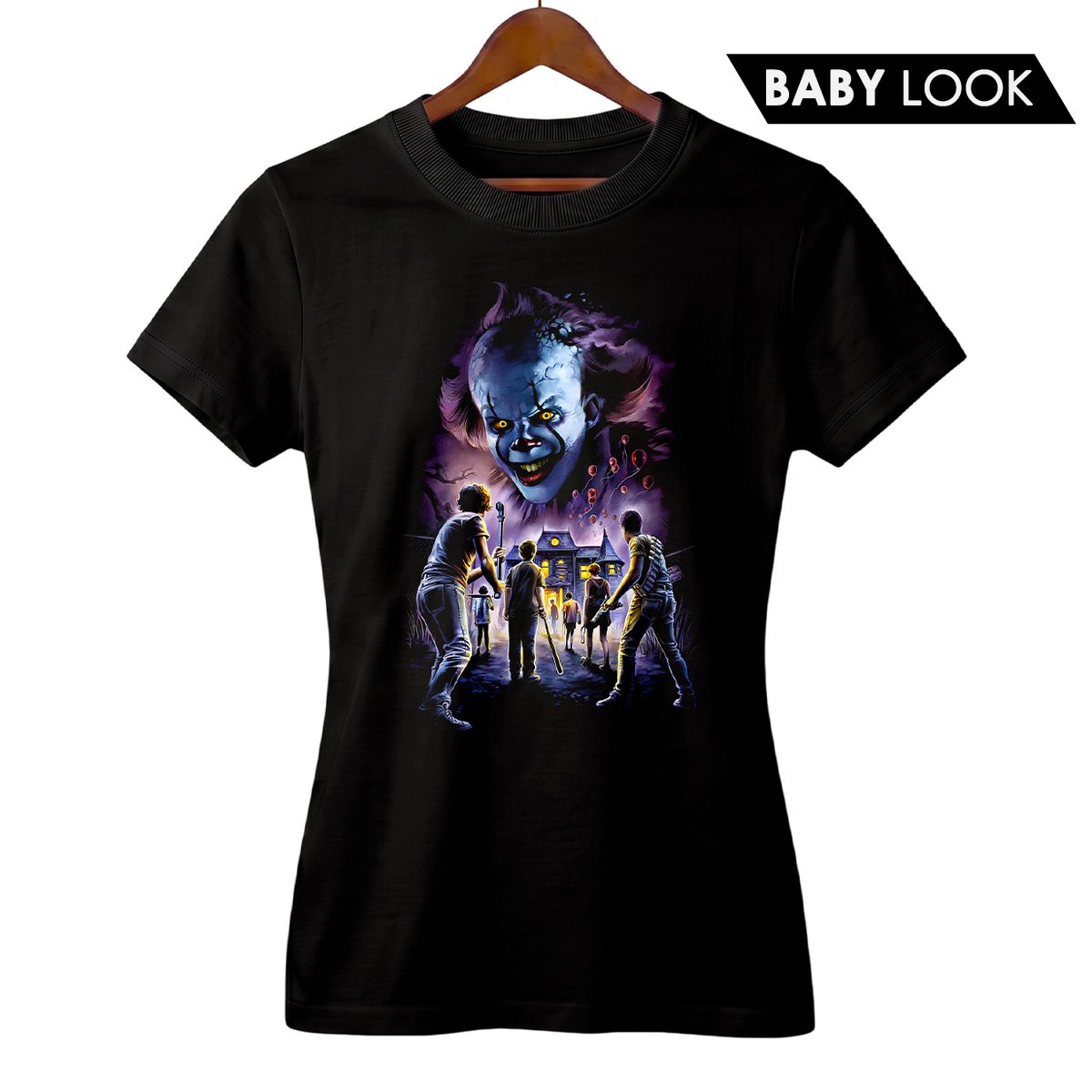 Nome do produto: Baby Look Feminina It: A Coisa | Covil de Pennywise | Filme de Terror