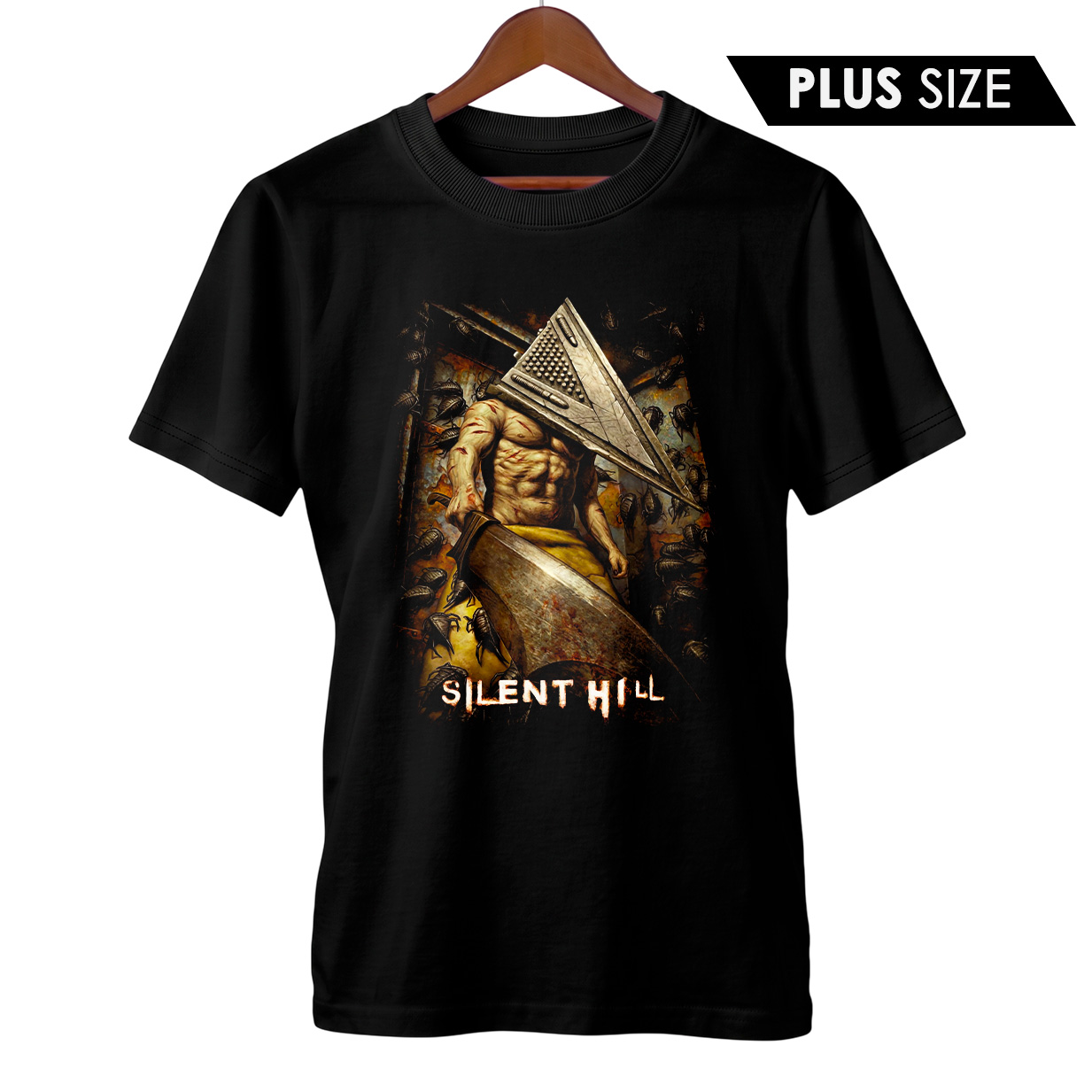 Camiseta Plus Size Silent Hill | Pesadelo de Pyramid Head | Jogo de Terror