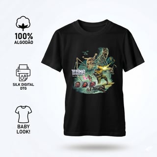 Nome do produto Camiseta O Enigma de Outro Mundo - Invasor do Gelo Estampa Filme Terror