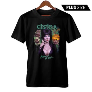 Nome do produto Camiseta Plus Size Elvira: A Rainha das Trevas | Encanto Macabro | Filme de Terror