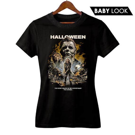 Baby Look Feminina Halloween | Acredite no Bicho-Papão | Filme de Terror