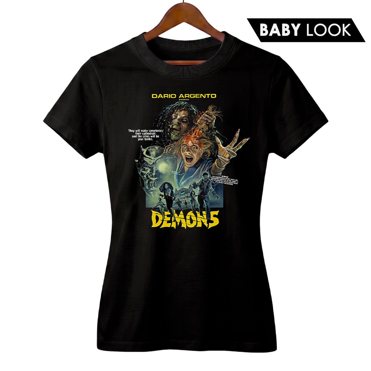 Nome do produto: Baby Look Feminina Demons – Filhos das Trevas | A Noite dos Possuídos | Filme de Terror