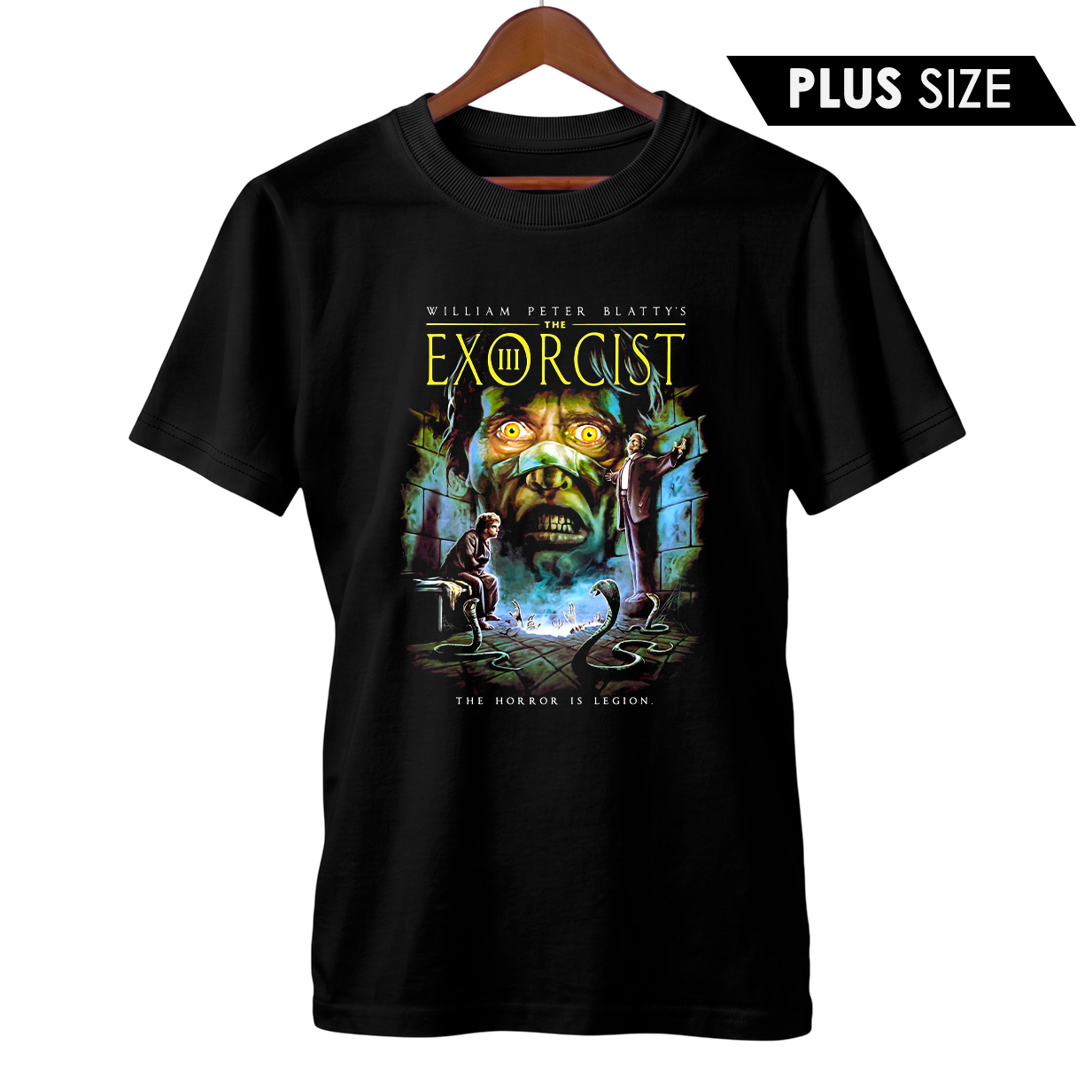 Camiseta Plus Size O Exorcista 3 | O Horror é Legião | Filme de Terror