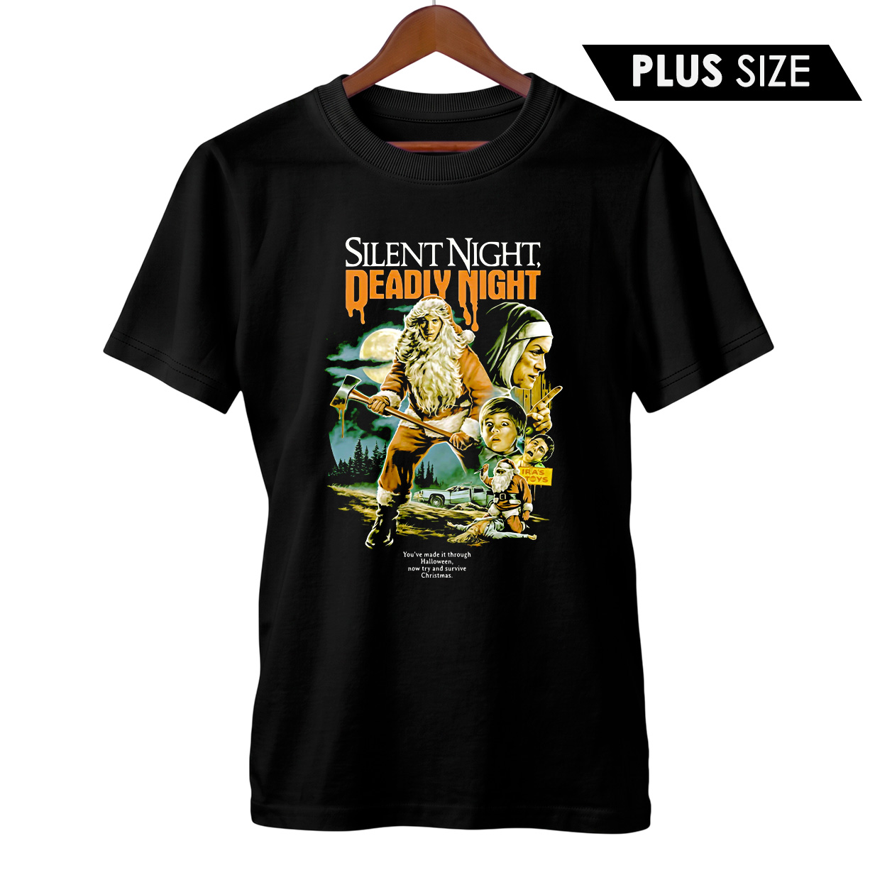 Camiseta Plus Size Natal Sangrento | Natal Traumático | Filme de Terror