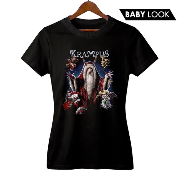 Baby Look Feminina Krampus | O Demônio do Natal | Filme de Terror