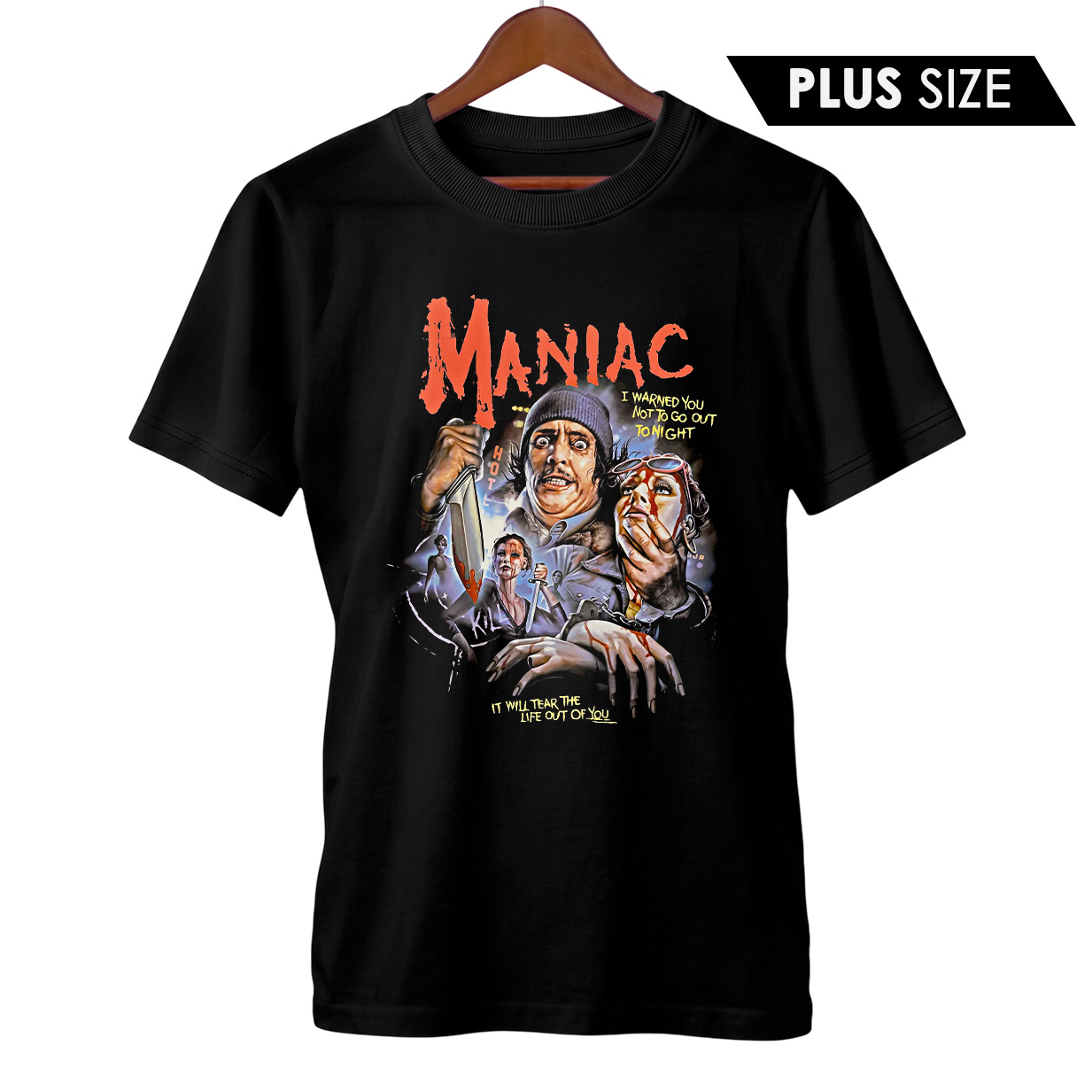 Camiseta Plus Size O Maníaco | Filme de Terror