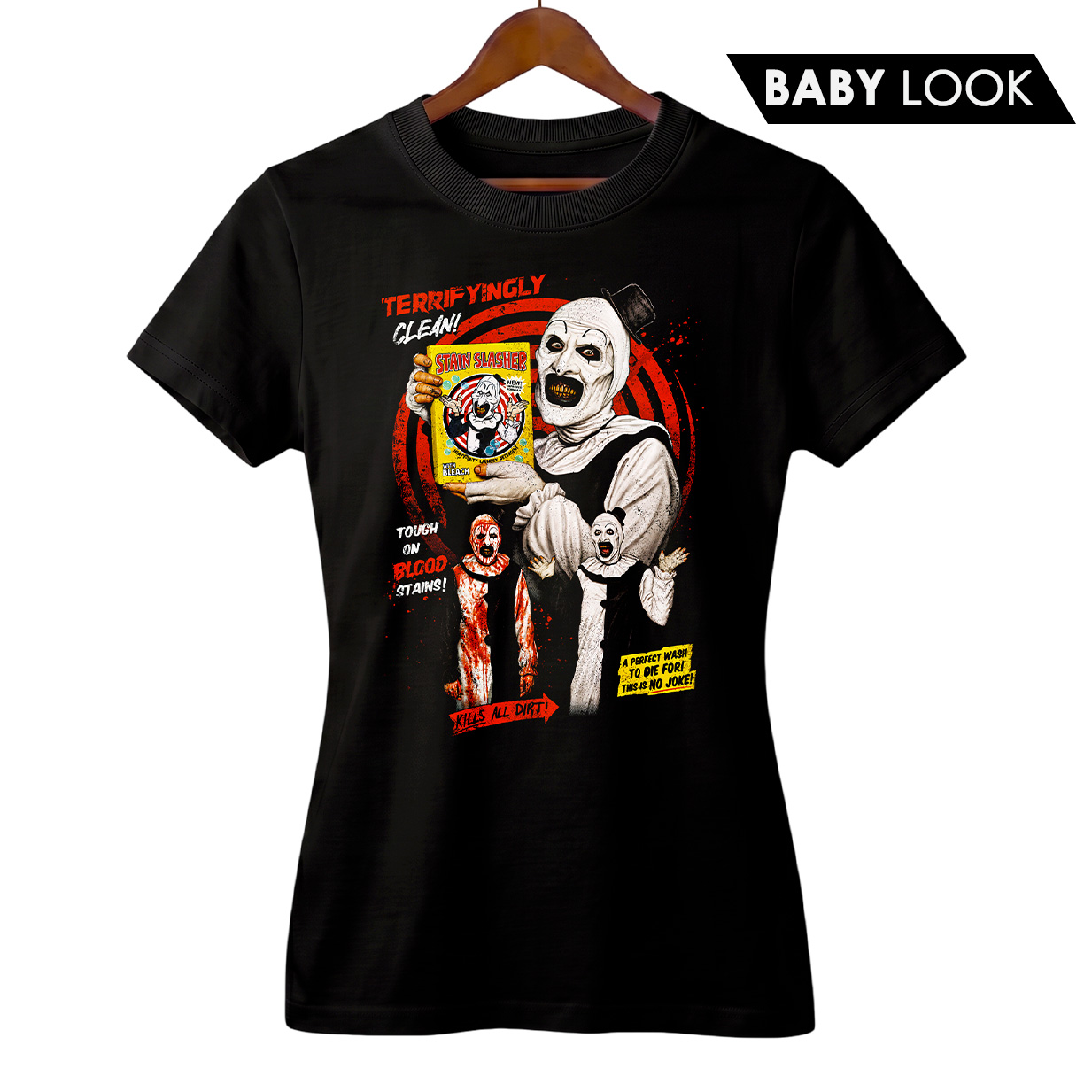 Baby Look Feminina Terrifier | Tira-Manchas do Art | Filme de Terror