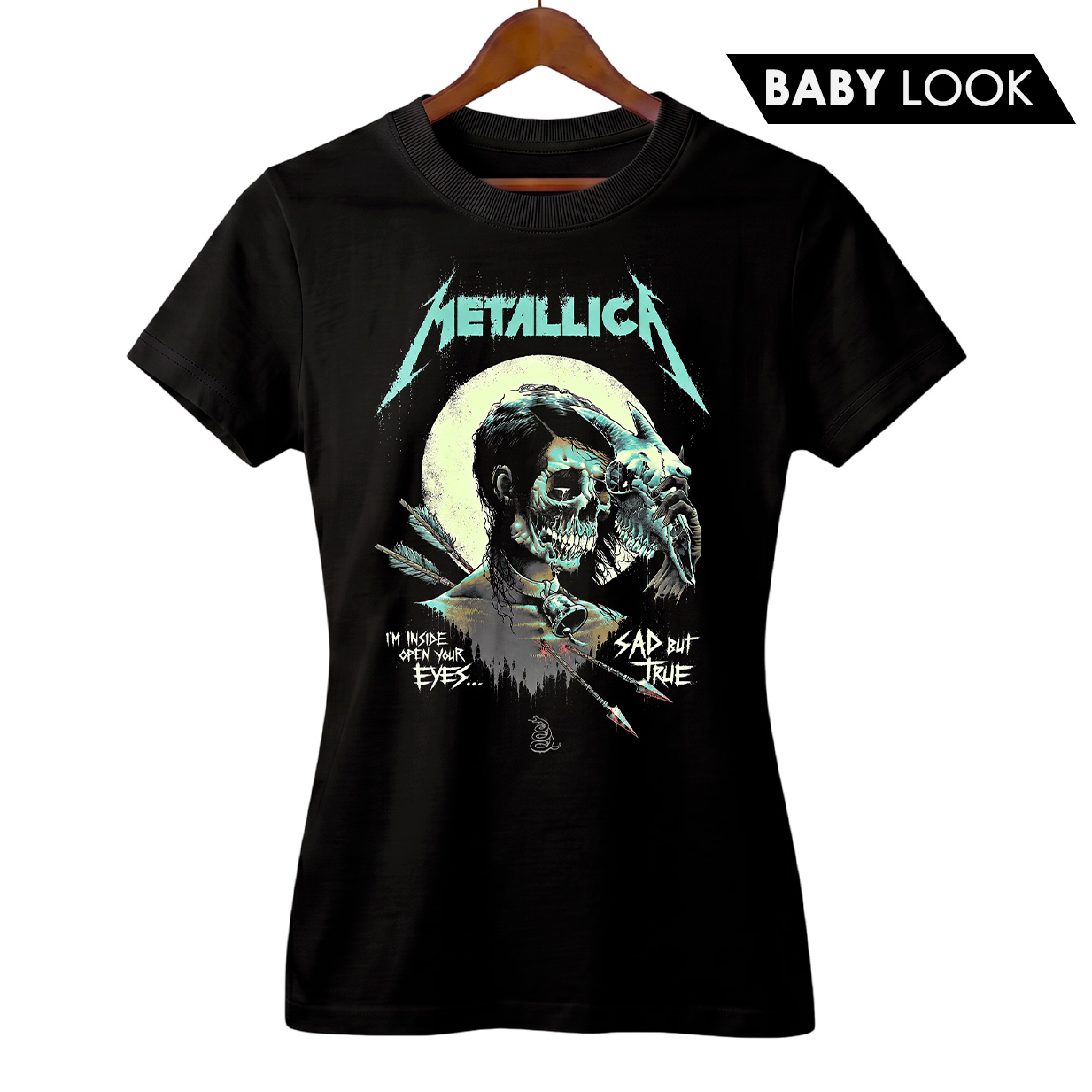 Baby Look Feminina Metallica | Sad But True | Rock