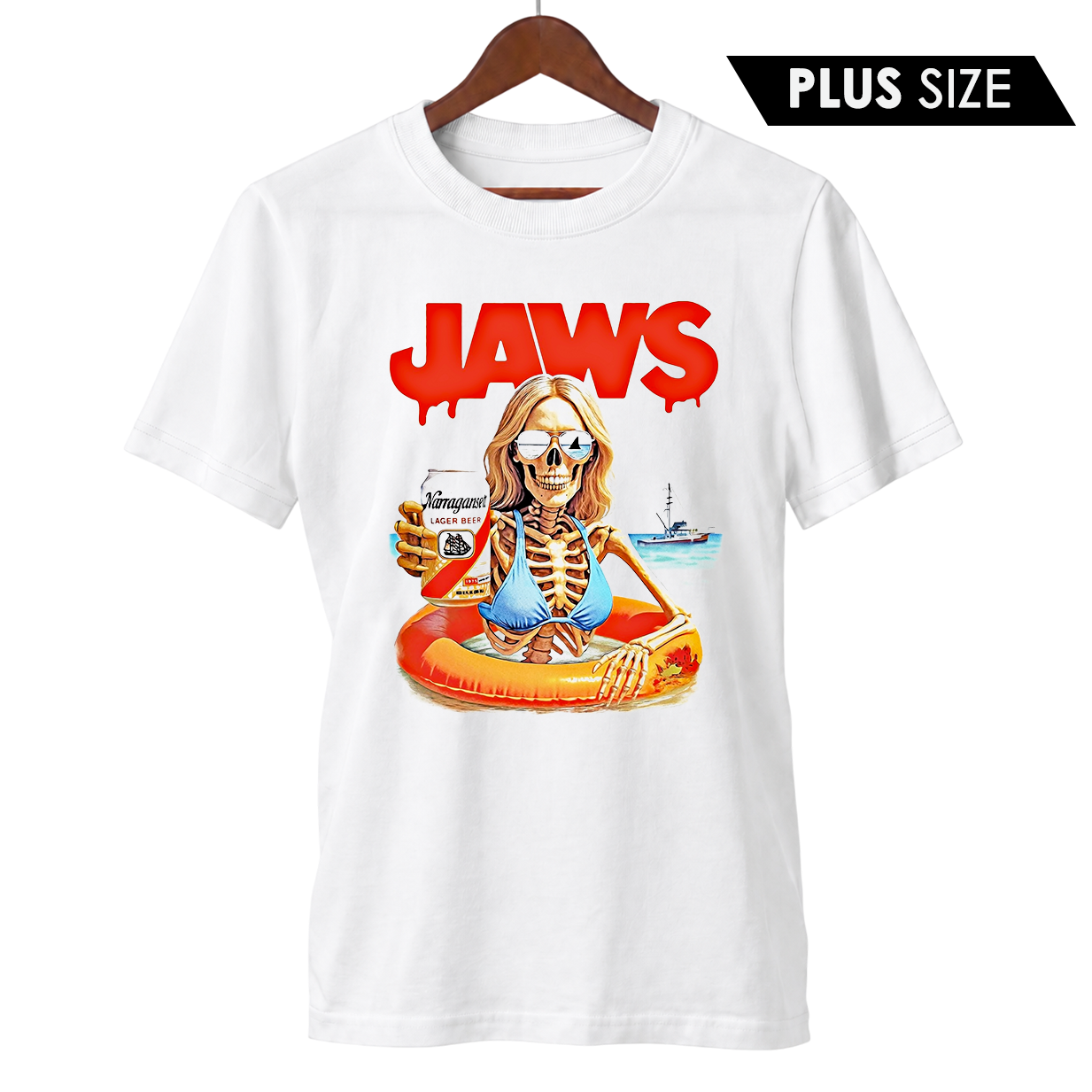 Camiseta Plus Size Tubarão | Mergulho Sem Volta | Filme de Terror