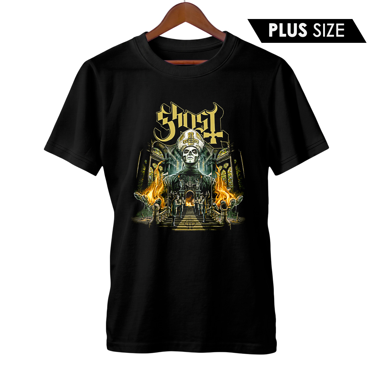 Camiseta Plus Size Ghost | Santuário | Rock
