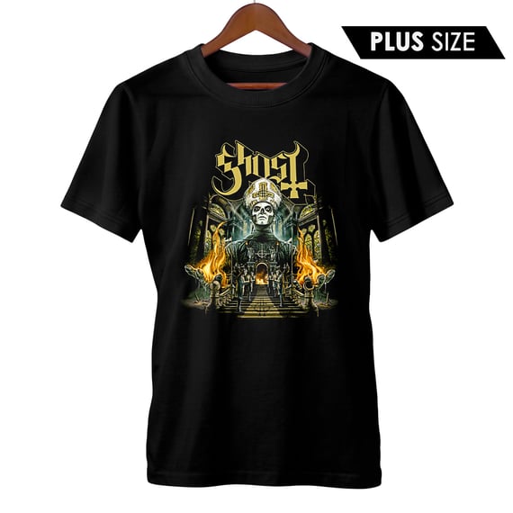 Camiseta Plus Size Ghost | Santuário | Rock