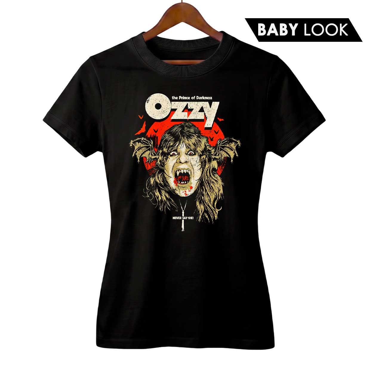 Baby Look Feminina Ozzy Osbourne | Never Say Die! | Rock