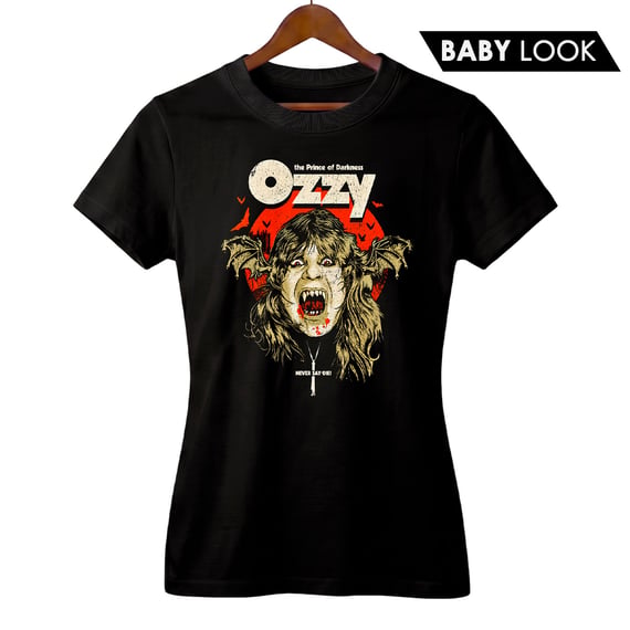 Baby Look Feminina Ozzy Osbourne | Never Say Die! | Rock