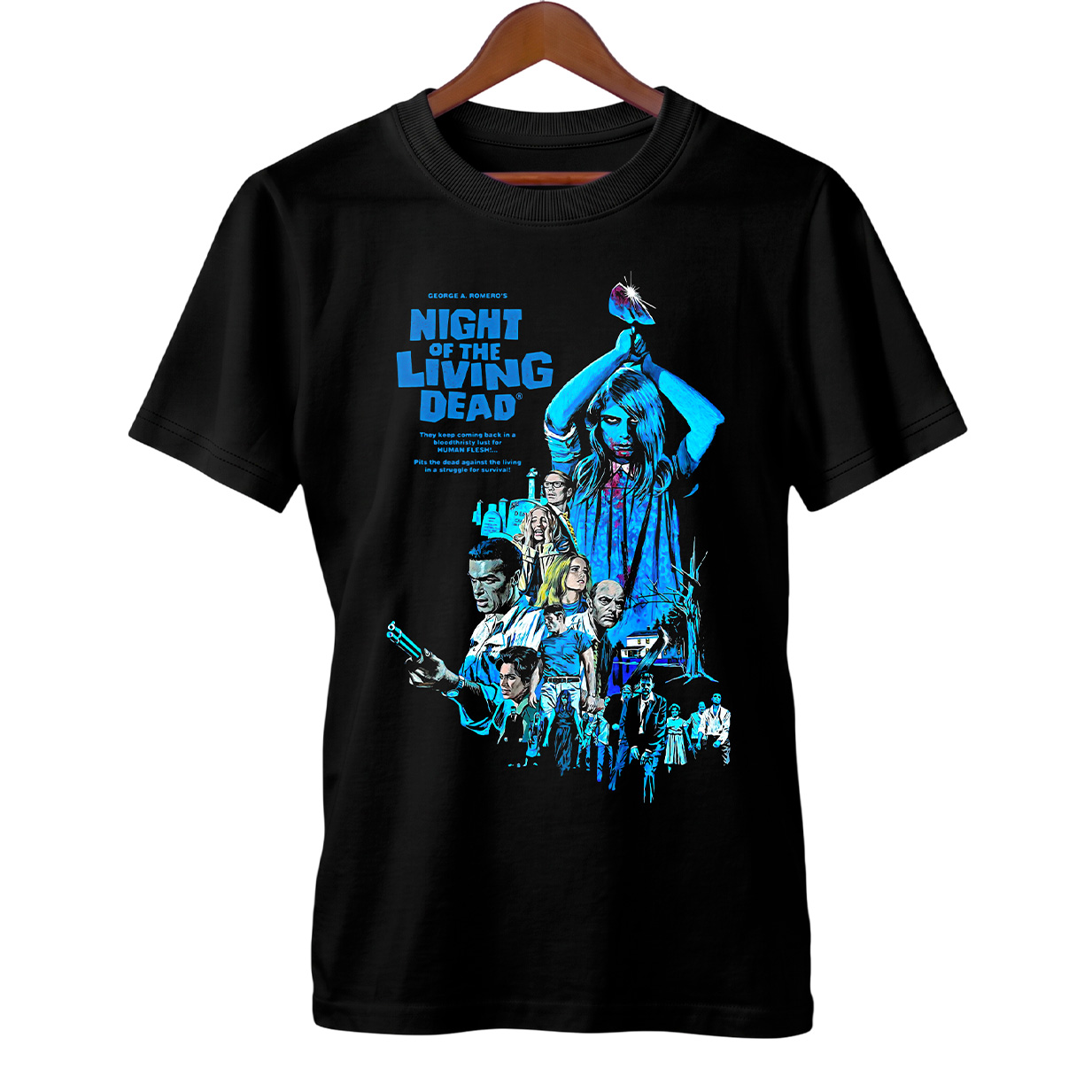 Camiseta A Noite dos Mortos Vivos | O Clássico de George Romero | Filme de Terror