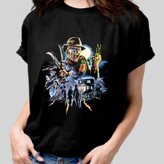 Nome do produto Camiseta A Hora do Pesadelo 6 | Freddy em 3D | Filme de Terror