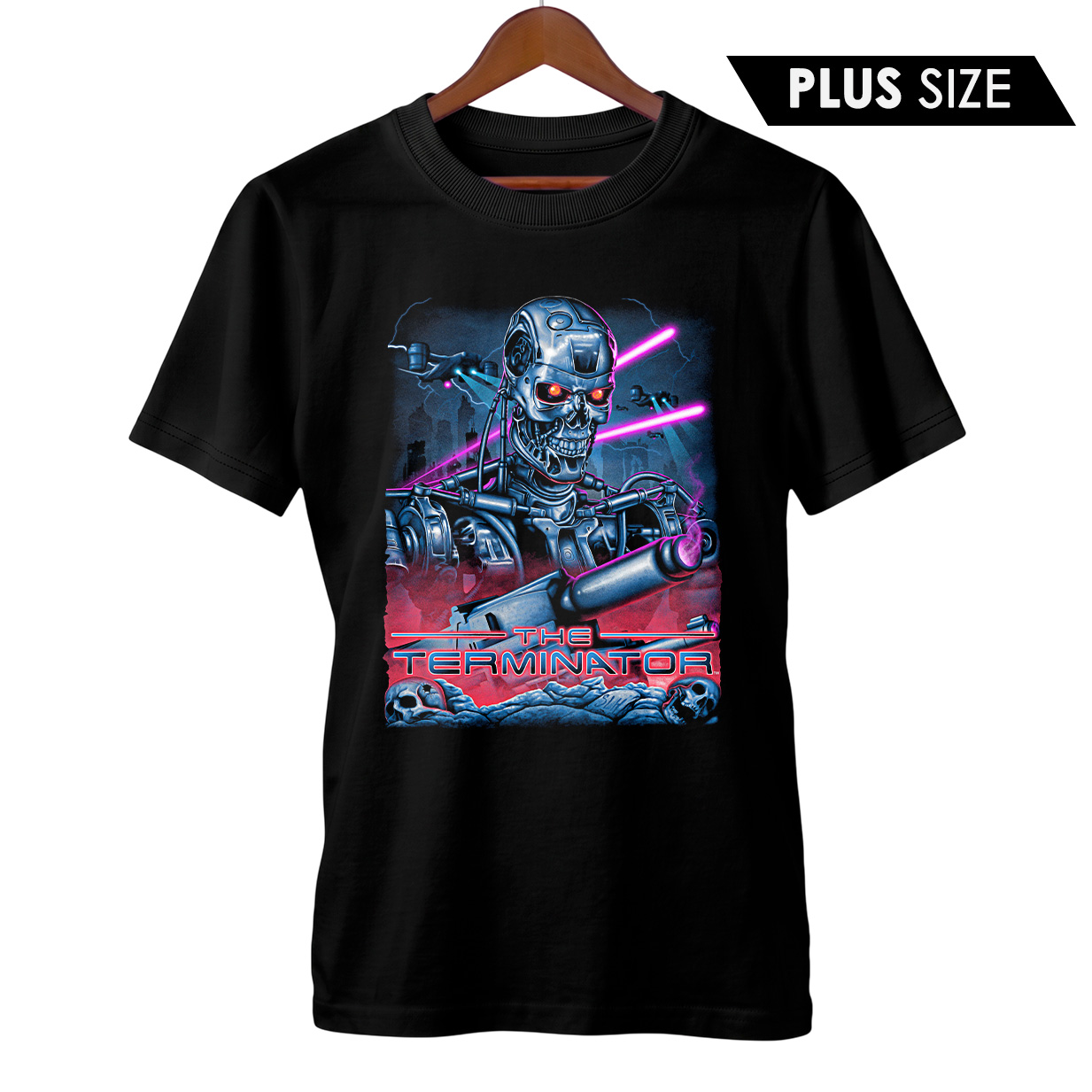 Camiseta Plus Size O Exterminador do Futuro | T-800 | Filme de Ficção Científica