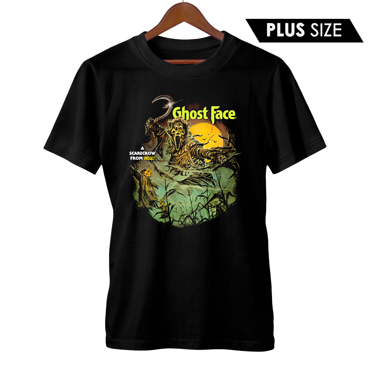 Camiseta Plus Size Pânico | Espantalho Ghostface | Filme de Terror