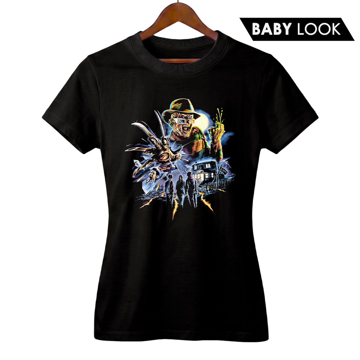 Nome do produto: Baby Look Feminina A Hora do Pesadelo 6 | Freddy em 3D | Filme de Terror