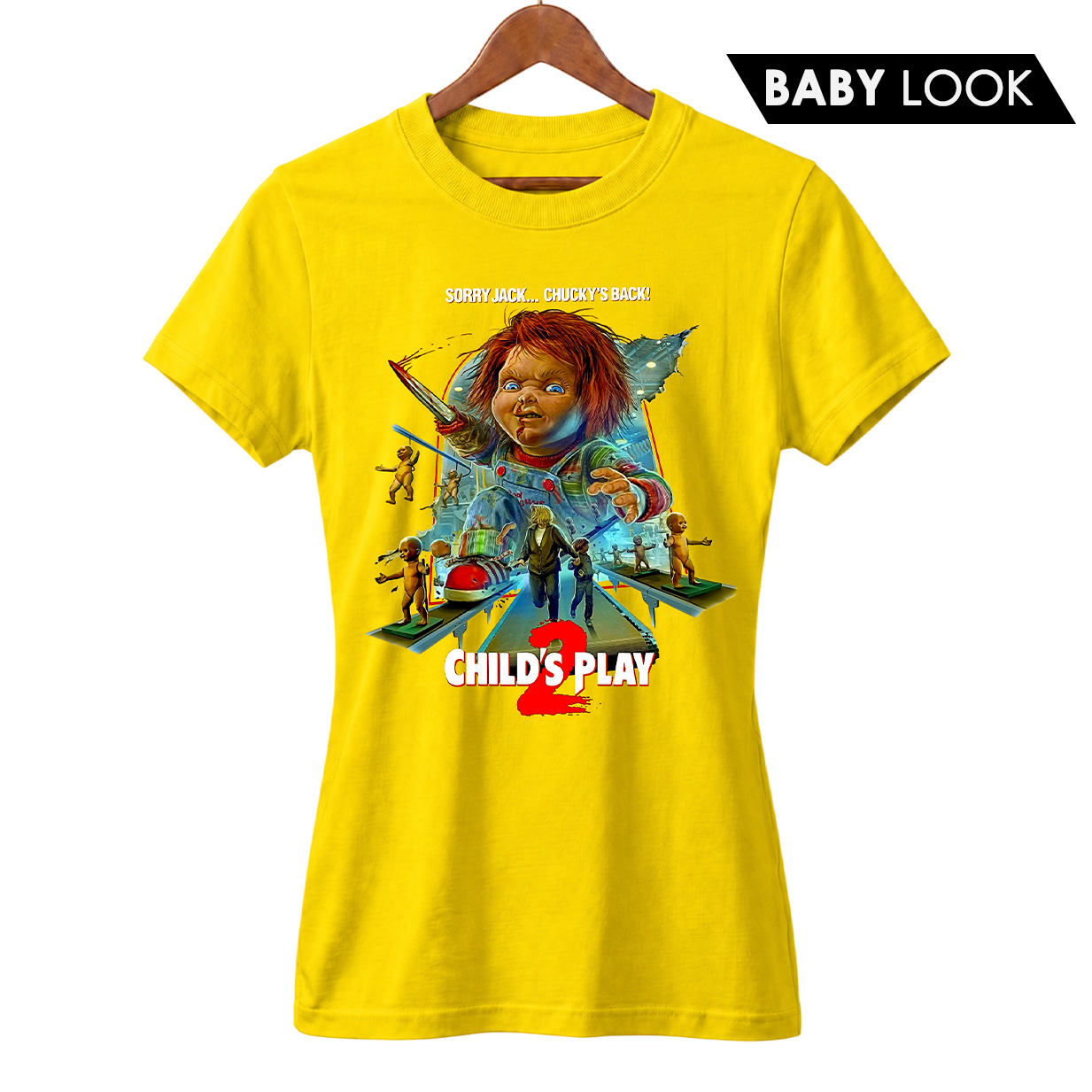 Baby Look Feminina Brinquedo Assassino 2 | Chucky Está de Volta | Filme de Terror