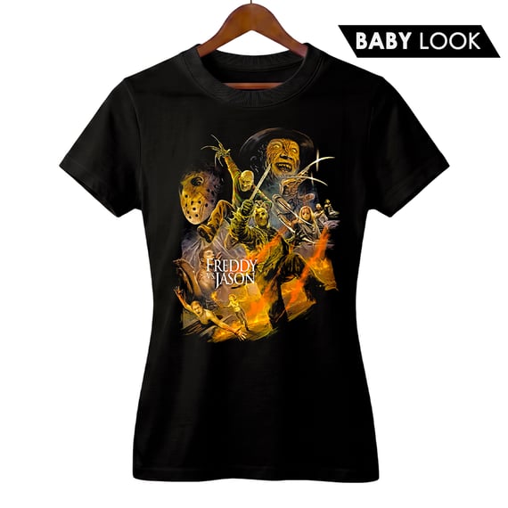 Baby Look Feminina Freddy vs Jason | Filme de Terror