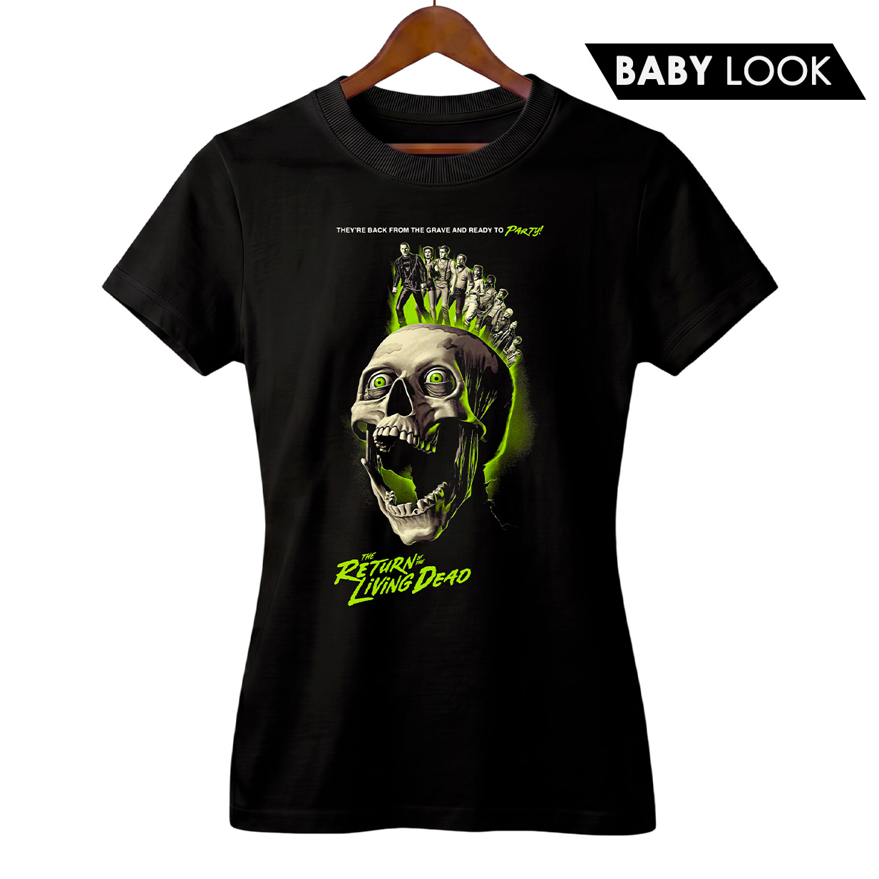 Camiseta Feminina A Volta dos Mortos Vivos | Festa no Cemitério | Filme de Terror