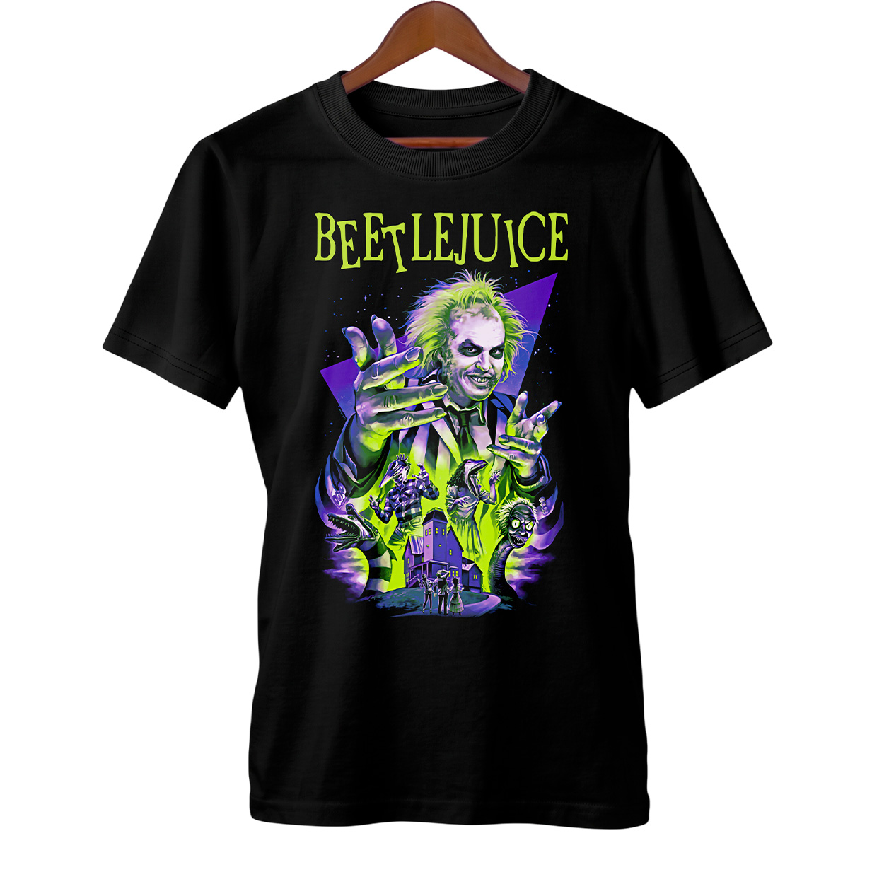 Camiseta Os Fantasmas Se Divertem | Beetlejuice | Filme de Terror