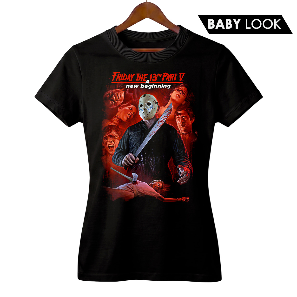 Camiseta Feminina Sexta-Feira 13 Parte 5: Um Novo Começo Estampa Filme Terror
