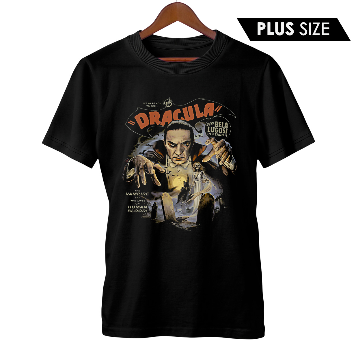 Camiseta Plus Size Drácula | O Vampiro de Bela Lugosi | Filme de Terror