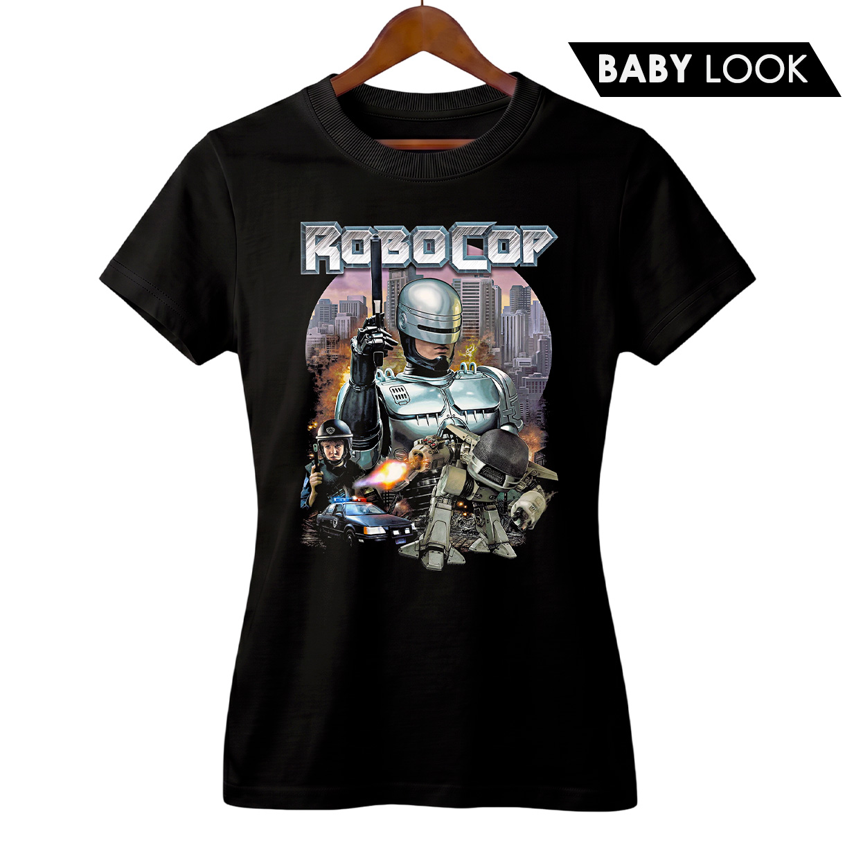 Baby Look Feminina RoboCop | Policial do Futuro | Filme de Ação