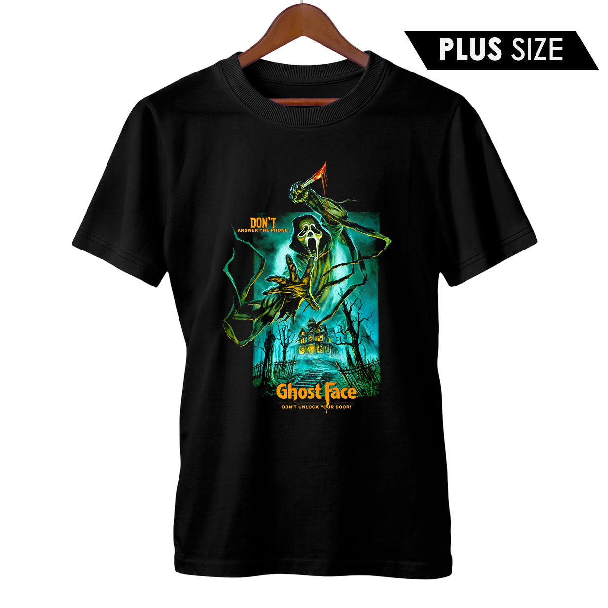 Camiseta Plus Size Pânico | Ghostface Não Atenda o Telefone | Filme de Terror
