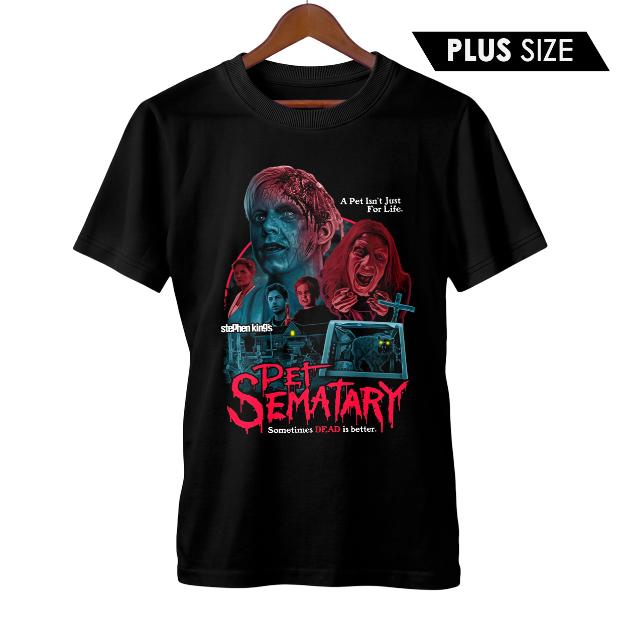 Camiseta Plus Size Cemitério Maldito | Morto é Melhor | Filme de Terror