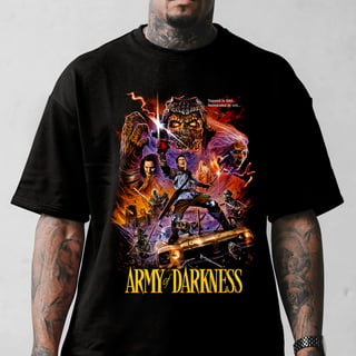 Nome do produto Camiseta Plus Size Uma Noite Alucinante 3 - Evil Dead | Exército dos Mortos | Filme de Terror