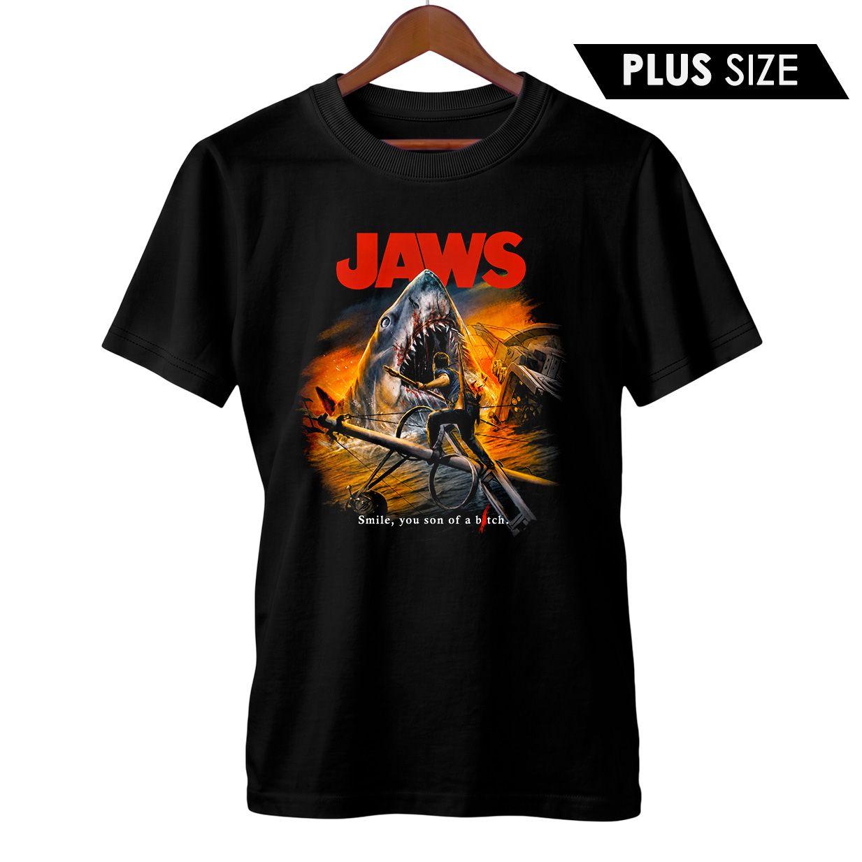 Camiseta Plus Size Tubarão | Confronto Final | Filme de Terror