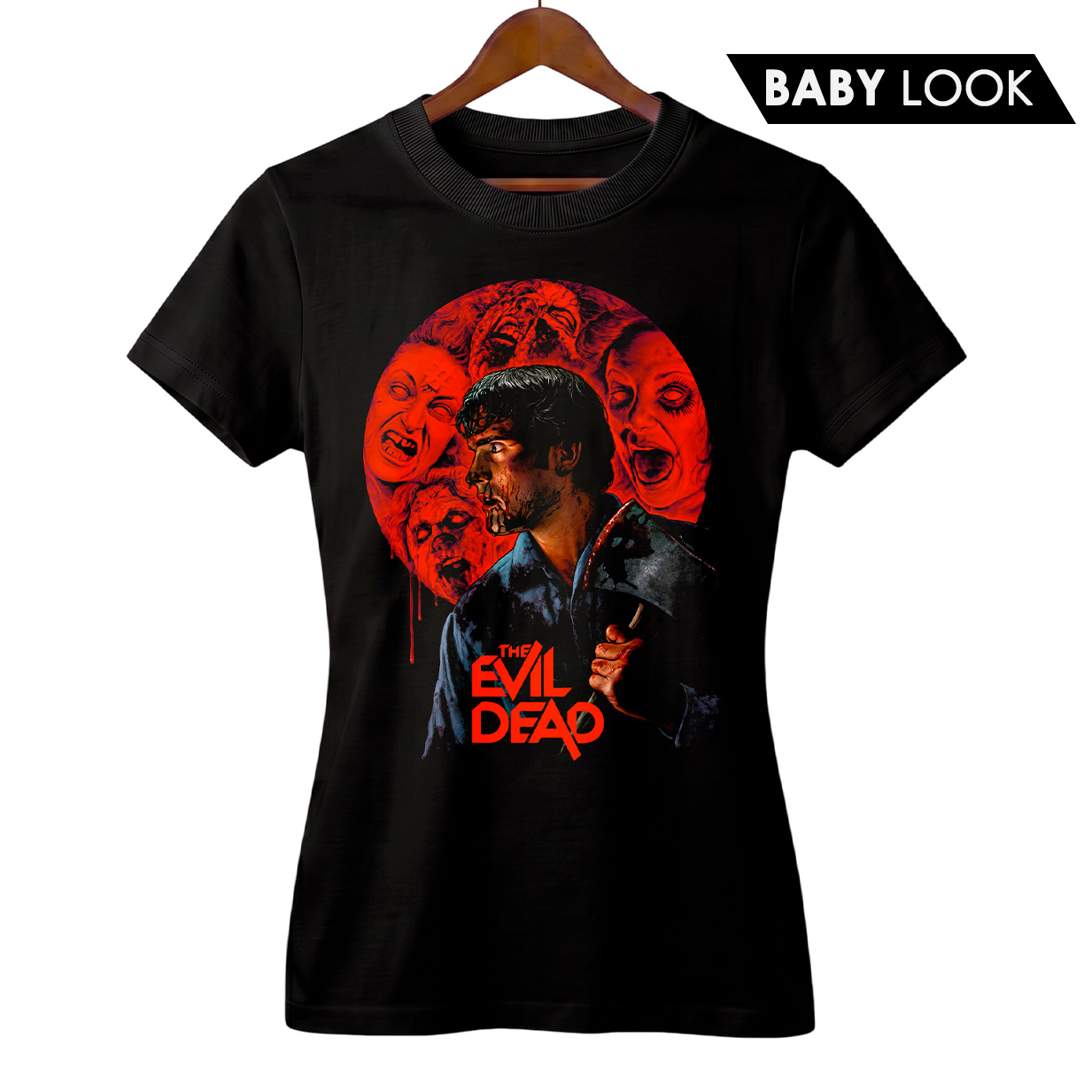 Baby Look Feminina A Morte do Demônio - Evil Dead | Ash Contra os Mortos | Filme de Terror