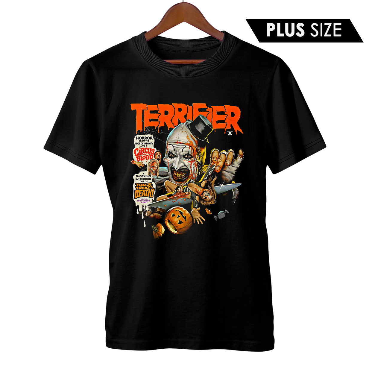 Camiseta Plus Size Terrifier | Art the Clown | Filme de Terror