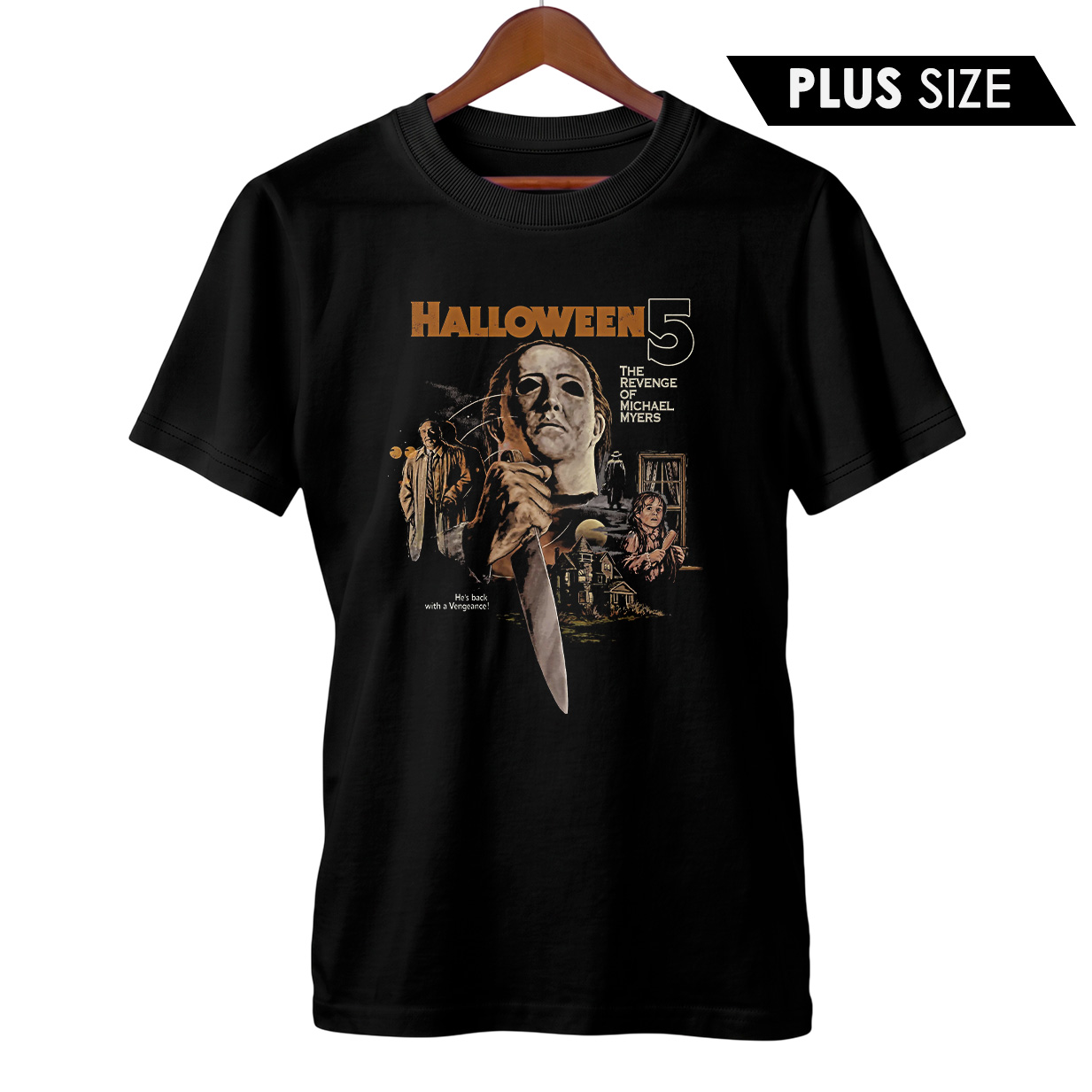 Camiseta Plus Size Halloween 5 | A Vingança de Michael Myers | Filme de Terror